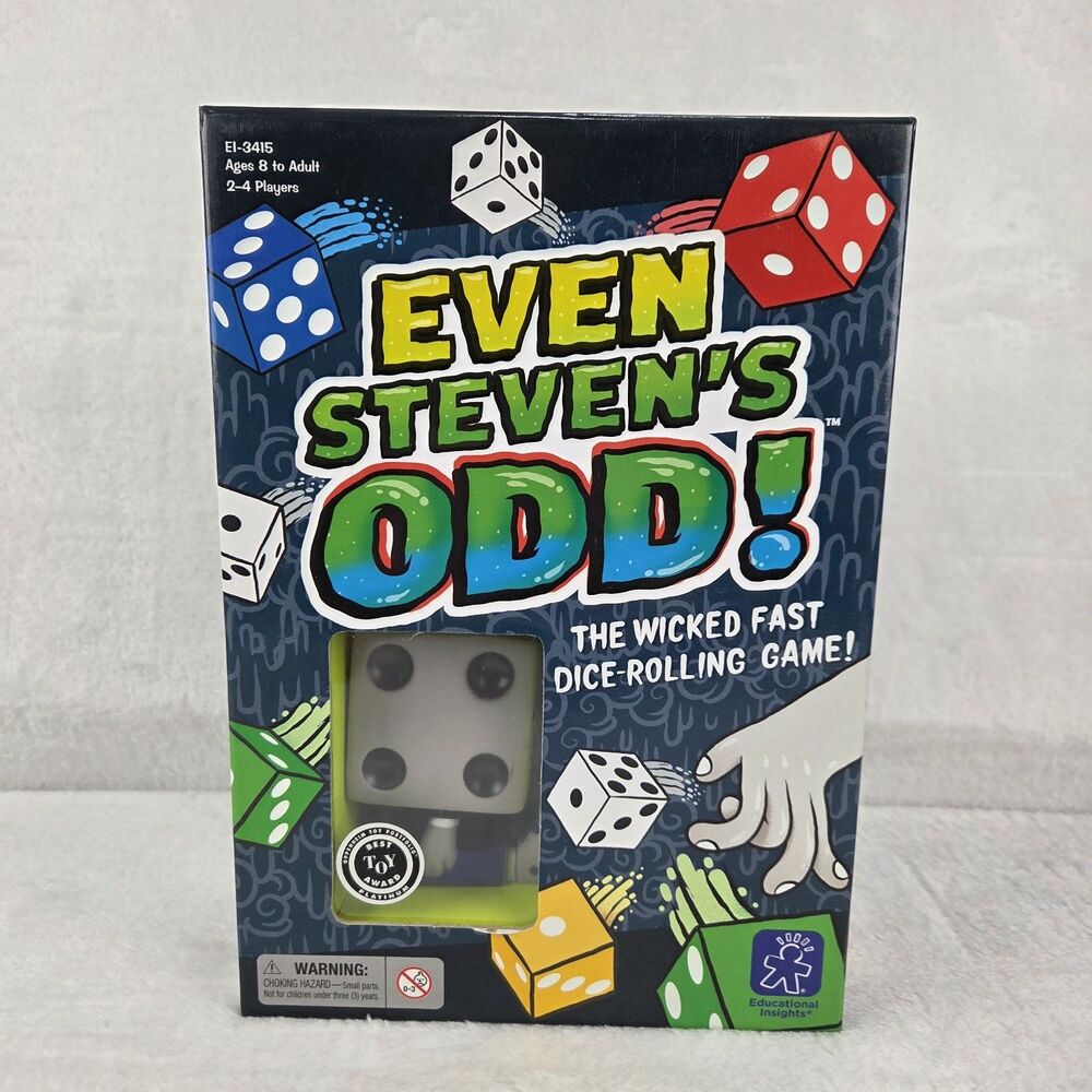 Even Stevens Odd Wicked Fast Dice-Rolling Game Educational Insights Complete